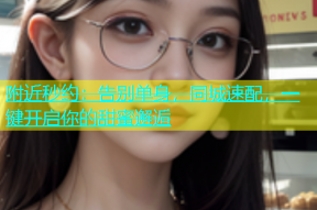 附近秒约：告别单身，同城速配，一键开启你的甜蜜邂逅